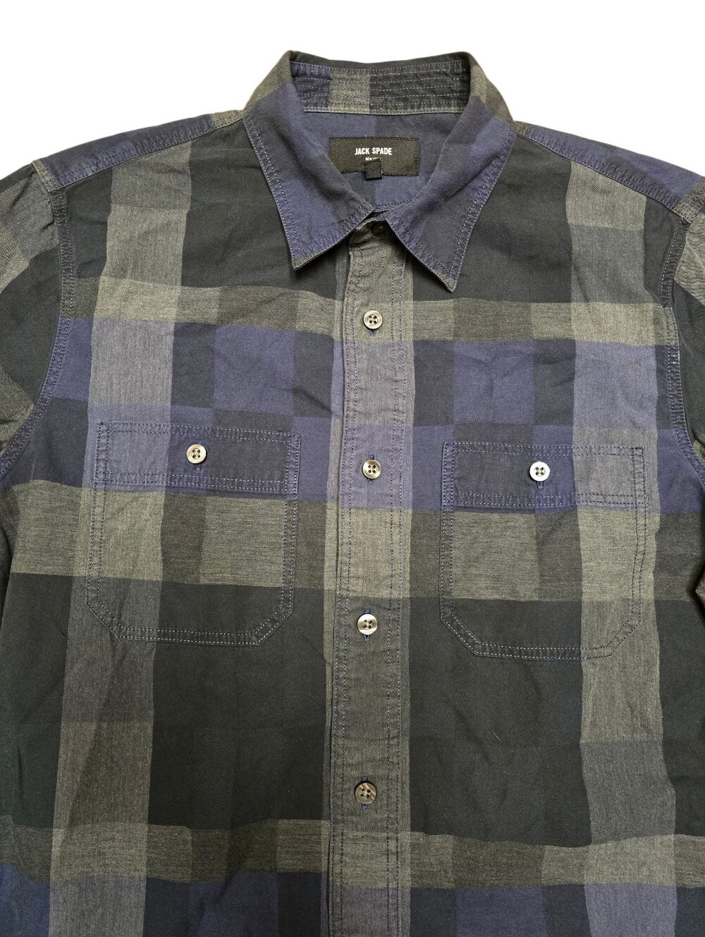 JACK SPADE Men's Plaid Long Sleeve shirt Sz S